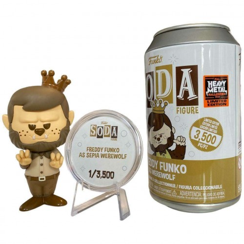 Funko Soda Freddy Funko As Werewolf Sepia Lacrado Limitado 3500pcs-Heavy Metal Halloween 2023-1