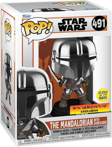 Funko The Mandalorian with Dark Saber #491 Box Warehouse exclusive-Star Wars The Mandalorian-1