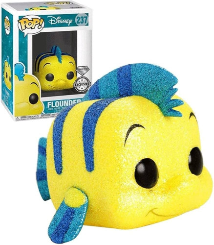 Funko pop! Disney A Pequena Sereia Flounder linguado Exclusivo Diamond Disney A Pequena Sereia #237 - Produto Original