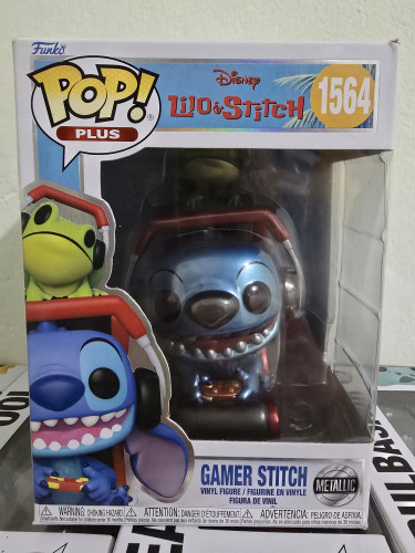 Funko Pop Gamer Stitch Metálico #1564 FUNKO POP #1564 - Produto Original