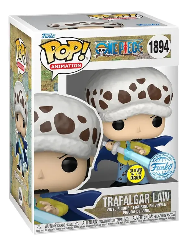 Funko pop One Piece -  Trafalgar Law 1894 - GLOWS IN THE DARK One Piece #1894 - Produto Original