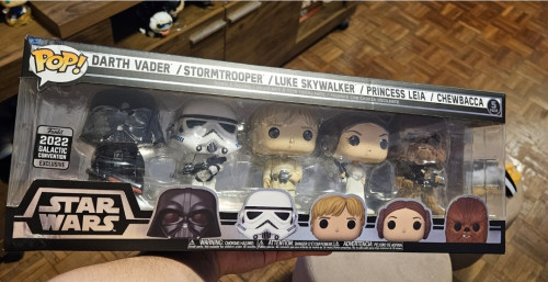 Funko Pop Star Wars Galactic Convention 2022 Pack 5 Star Wars #1 - Produto Original