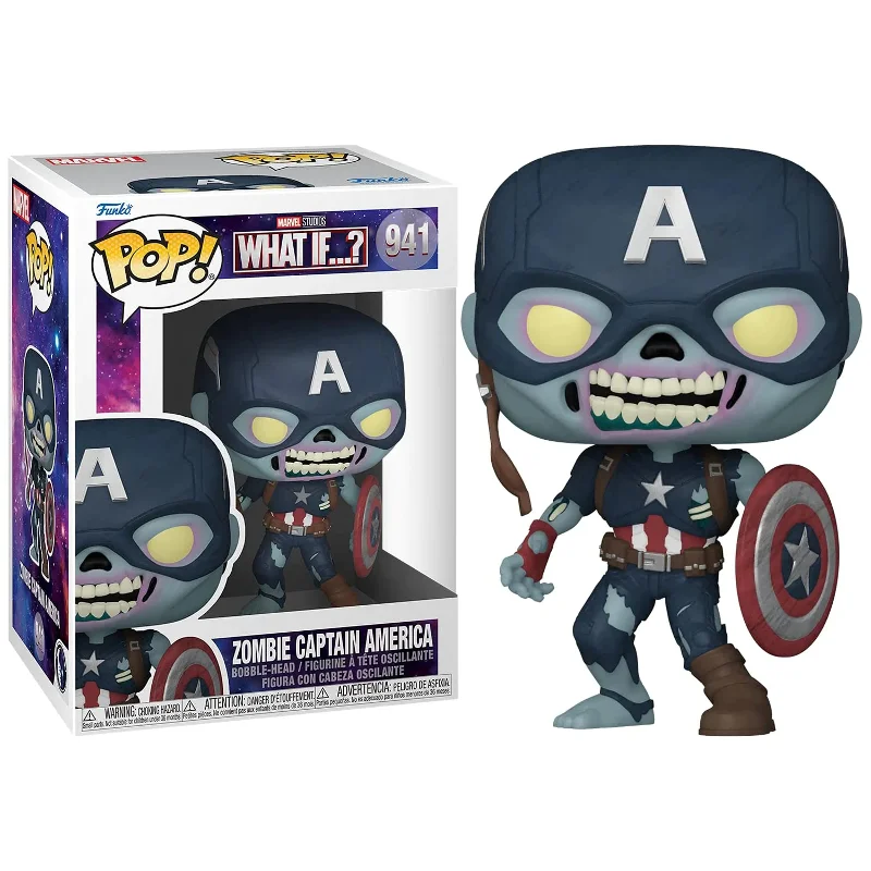 Funko pop Zombie Capitão America MARVEL - What If ...? #941 - Produto Original