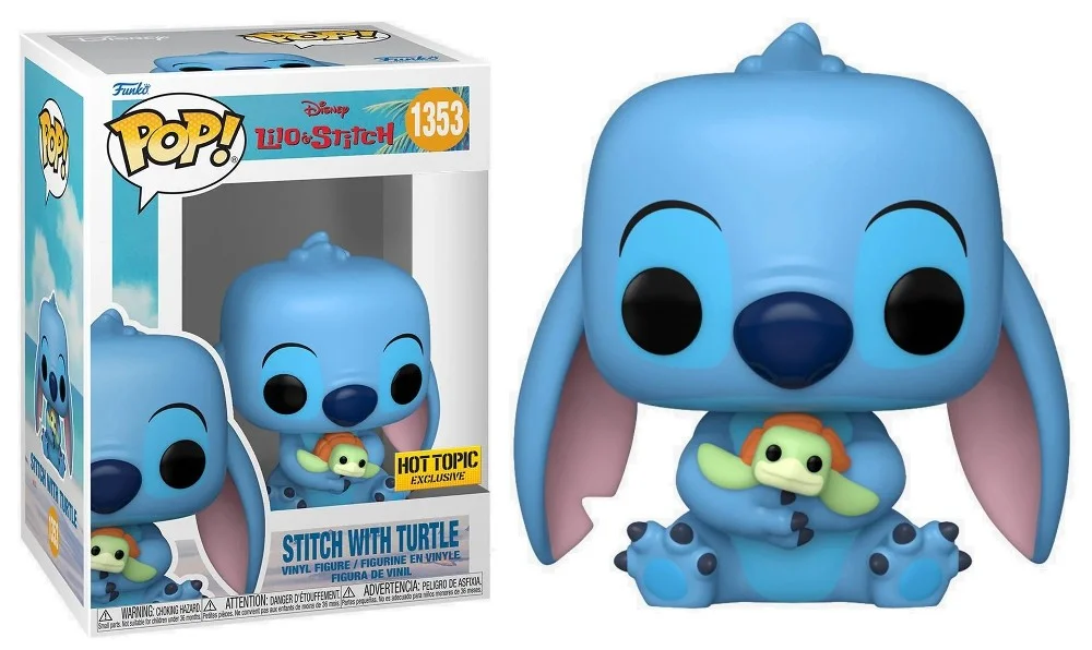Funko Pop Stitch With Turtle (hot Topic) Disney Lilo & Stitch #1353 - Produto Original