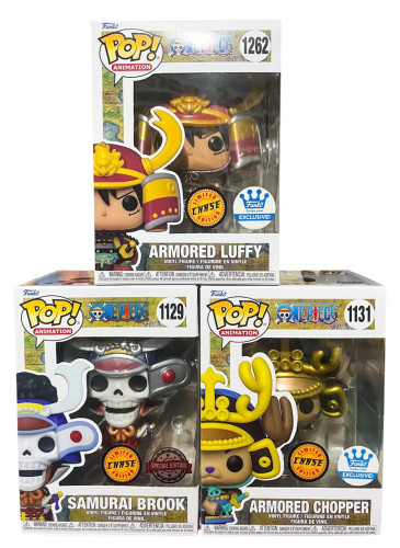 Funkos Luffy Brook Chopper Samurai Armored Chases One Piece #1262 - Produto Original