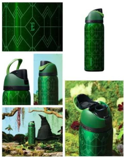 Garrafa Owala Wicked For Good - Elphaba 947ml Caneca E Copo # - Produto Original