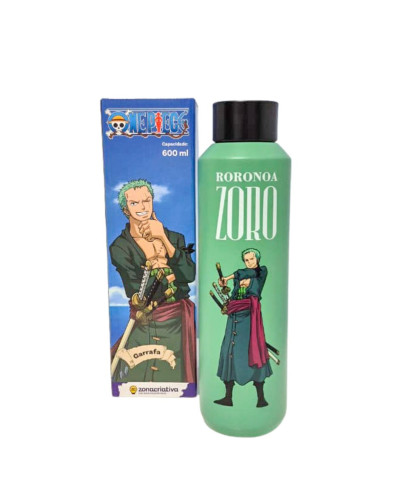 Caneca E Copo Garrafa Térmica Acqua 600ml  One Piece - Zoro Zona Criativa # - Produto Original