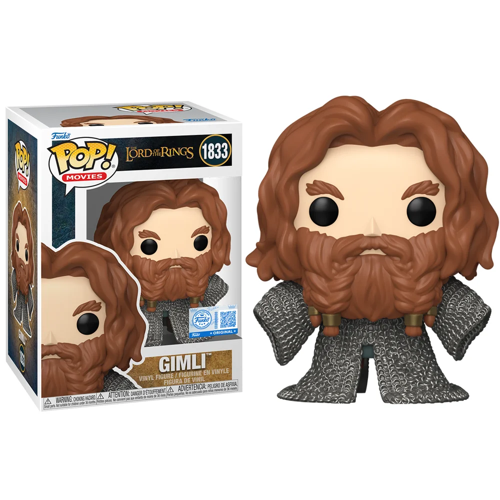 Gimli 1833 Funko Pop Original The Lord Of The Rings Exclusivo-O Senhor Dos Anéis-1833
