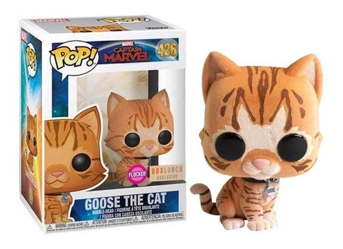 Funko Pop Goose The Cat #426 - Box Lunch Exclusive - Flocked - Vaulted - Marvel Captain Marvel  #426