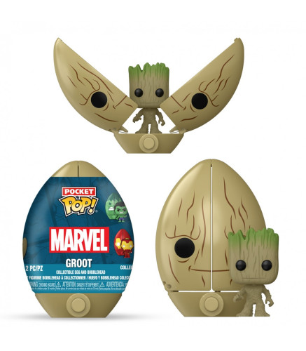 Funko Pop Groot Marvel Egg & Bobblehead Pocket Pop #1 - Produto Original