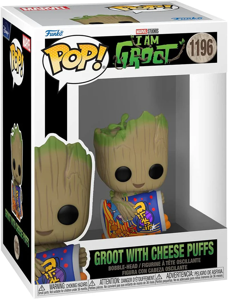 Funko Pop Groot With Cheese Puffs - I Am Groot - #1196