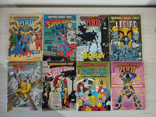 HQ Quadrinhos Armageddon 2001 (Coleção completa com 8 edições) Liga Da Justiça # - Produto Original