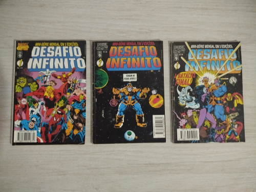 HQ Quadrinhos Desafio Infinito (completo em 3 edições) Marvel # - Produto Original