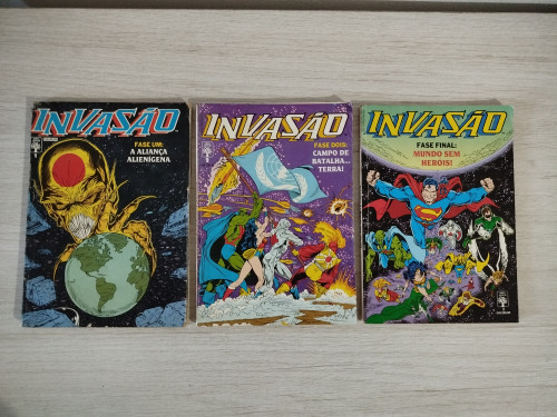 HQ Quadrinhos Invasão (Minissérie Completa em 3 Volumes) Liga Da Justiça # - Produto Original