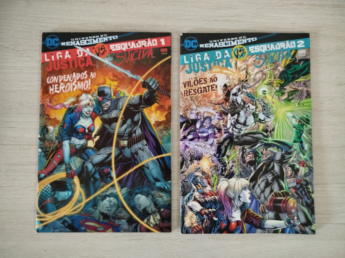 HQ Quadrinhos Liga da Justiça Vs. Esquadrão Suicida (completo em 2 Volumes) Liga Da Justiça # - Produto Original
