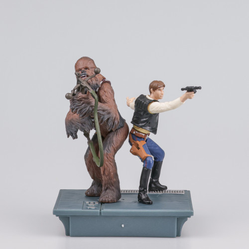 Han Solo Chewbacca Diorama Hasbro 2002 Silver Anniversary Death Star Escape Star Wars # - Produto Original
