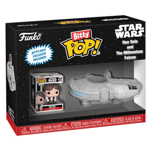 Han Solo with Millennium Falcon Bitty Pop Star Wars Star Wars #83623 - Produto Original