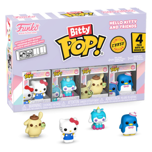 Hello Kitty and Friends Pack4 Funko Bitty Pop Series 1 Hello Kitty #85713 - Produto Original