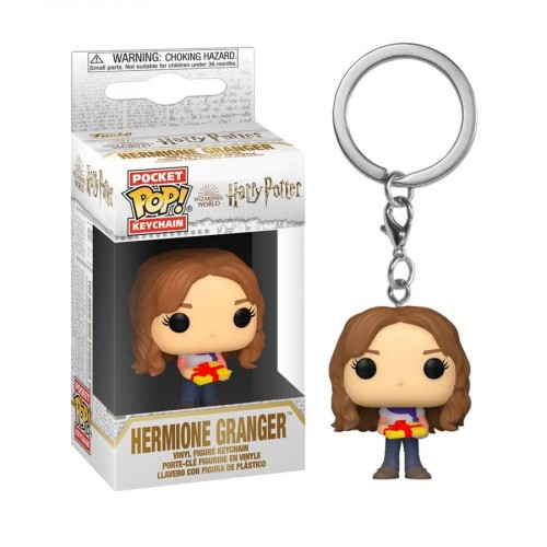Chaveiro Hermione Granger With Gift Holiday Funko Pop Pocket Keychain Harry Potter-Harry Potter-