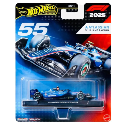 Hot Wheels F1 2025 Atlassian Williams Racing #55 Formula 1 Team - JKD85 Fórmula 1 # - Produto Original