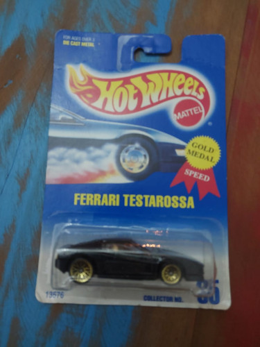 Action Figures Hot Wheels Mainline Ferrari Testarossa Preta Detalhe - Ferrari - #
