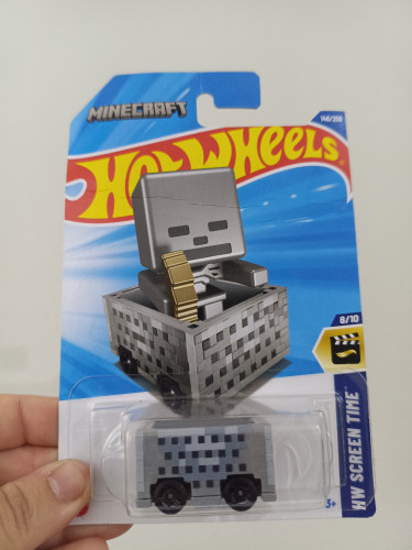 Action Figures Hot Wheels Minecart - Minecraft - Hw Screen Time-HOTWHEELS-