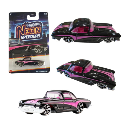 Hot Wheels Neon Speeders 62 Corvette Hot Wheels Neon Speeders # - Produto Original