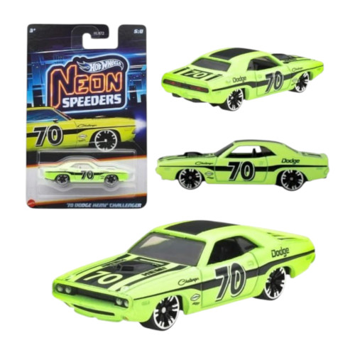 Hot Wheels Neon Speeders 70 Dodge Hemi Challenger Hot Wheels Neon Speeders # - Produto Original