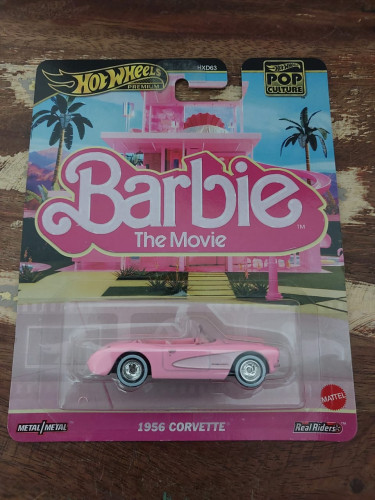 Action Figures Hot Wheels Premium Culture 2025 Barbie Movie Corvette - Barbie - #