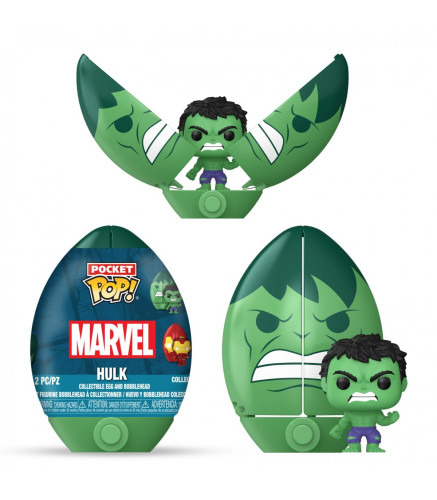 Funko Pop Hulk Marvel Egg & Bobblehead-Pocket Pop-1