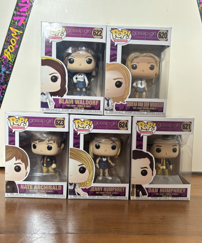 Set Gossip Girl garota do blog FUNKO POP! TELEVISION Blair Waldorf 622 Serena 620 Jenny 624 Nate 623 Dan 621-Television Gossip Girl-622