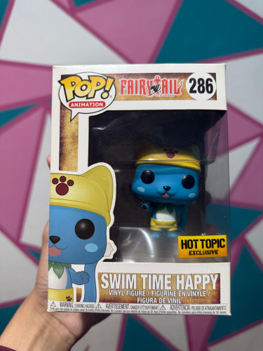 RARO E NOVO Funko Pop Happy Swin Time HOT TOPIC Fairy Tail #286 - Produto Original