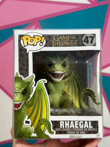 Raro E Novo Super Funko Pop Rhaegal Com Protetor Game Of Thrones #47 - Produto Original