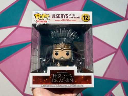 SUPER Funko Pop King Viserys On The Iron Throne COM PROTETOR House Of The Dragon #12 - Produto Original