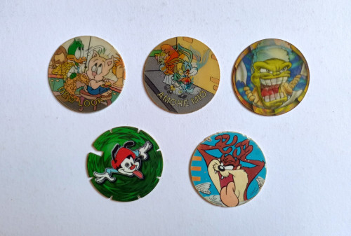 Tazos - Tiny Toon, O Máskara, Animaniacs e Taz Super Tazos # - Produto Original