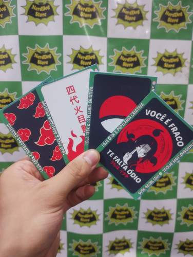 KIT 4 Adesivos Película para Cartões Akatsuki Hokage Uchiha Madara Uzumaki - NerdDog Store Nenhuma # - Produto Original