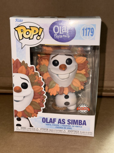 Funko pop Disney Frozen - Olaf Simba Disney Frozen #1179 - Produto Original