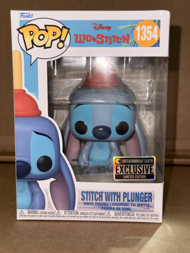 Funko Pop! Disney Lilo & Stitch Stitch With Plunger 1354 Exclusivo Lilo & Stitch #1354 - Produto Original