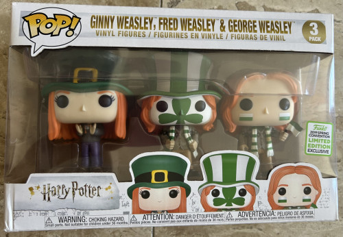 Funko Pop! HP: Ginny, Fred & George Weasley 3 Pack Spring Convention Exclusive Harry Potter #1 - Produto Original