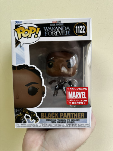 Funko pop! Marvel wakanda forever- black panther shuri unamasked Marvel collector corps CAIXA COM DETALHE Black Panther Wakanda Forever #1122 - Produto Original