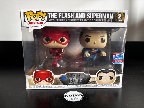 Funko Pop The Flash and Superman 2 Pack Justice League NYCC The Flash #2 - Produto Original