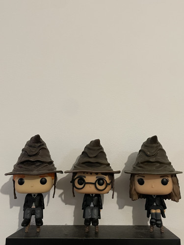 Funko Pop Trio Chapéu Seletor Harry Potter, Rony Weasley e Hermione Granger-Harry Potter-21