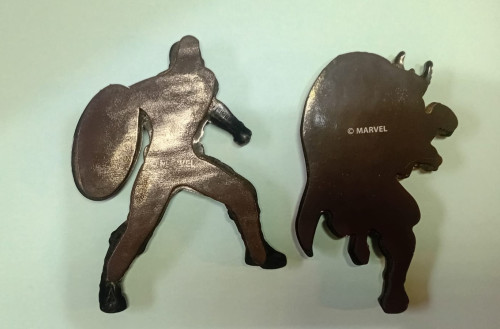 Placas e Quadros Decorativos IMÃ COLECIONÁVEL – CAPITÃO AMÉRICA & THOR - Avangers - #