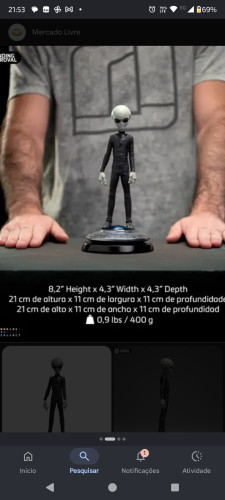 Iron Studios Estátua Alien Grey - I Want To Believe Varginha Alien # - Produto Original
