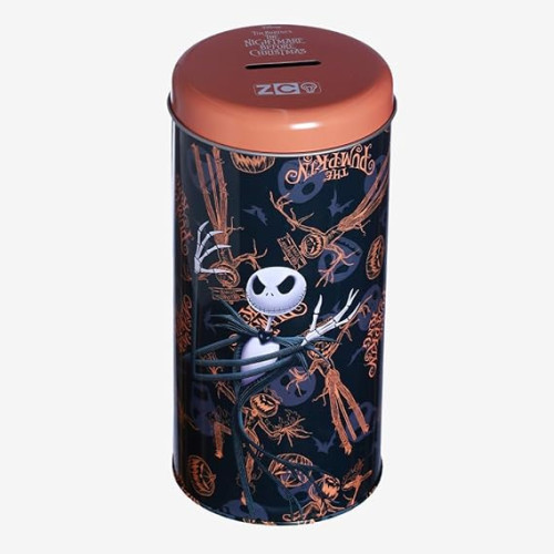 Jack Skellington Esqueleto Kit Copo De Vidro 500ml + Cofre Metal Oficial Disney - Jack Skellington - #