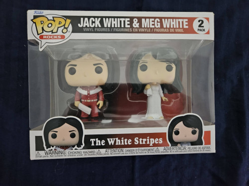 Funko Pop Jack White & Meg White - white stripes - 2 POP Rocks #2 - Produto Original