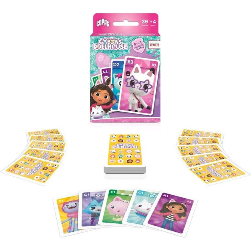 Jogo Cartas Copag Gabby's Dollhouse 4 Em 1 Dreamworks - Jogo De Tabuleiro - #