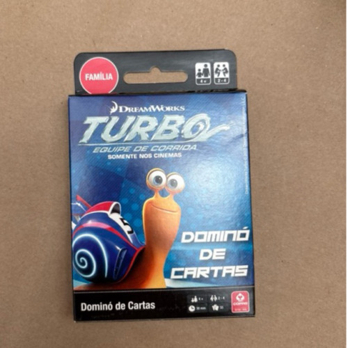 Jogo Dominó De Cartas Turbo Dreamworks Jogo De Tabuleiro # - Produto Original