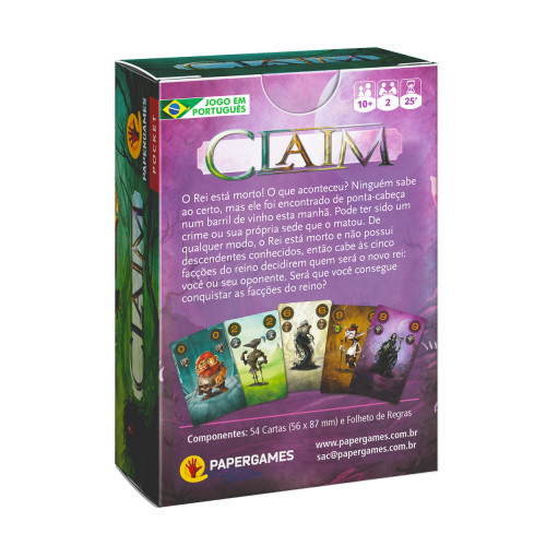 Jogo De Cartas Claim - Papergames - Jogo De Tabuleiro - #