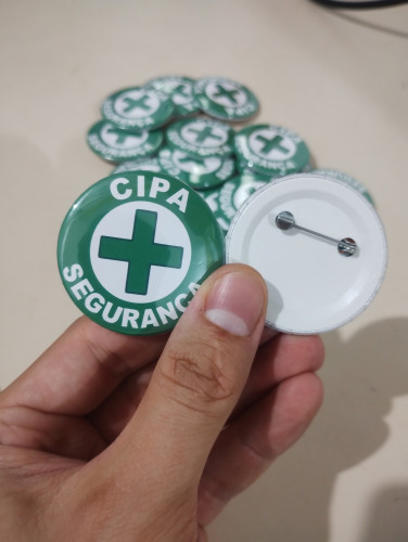 KIT 10 Bottons Broche CIPA Segurança Personalizados Pins Butom - NerdDog Store Nenhuma # - Produto Original